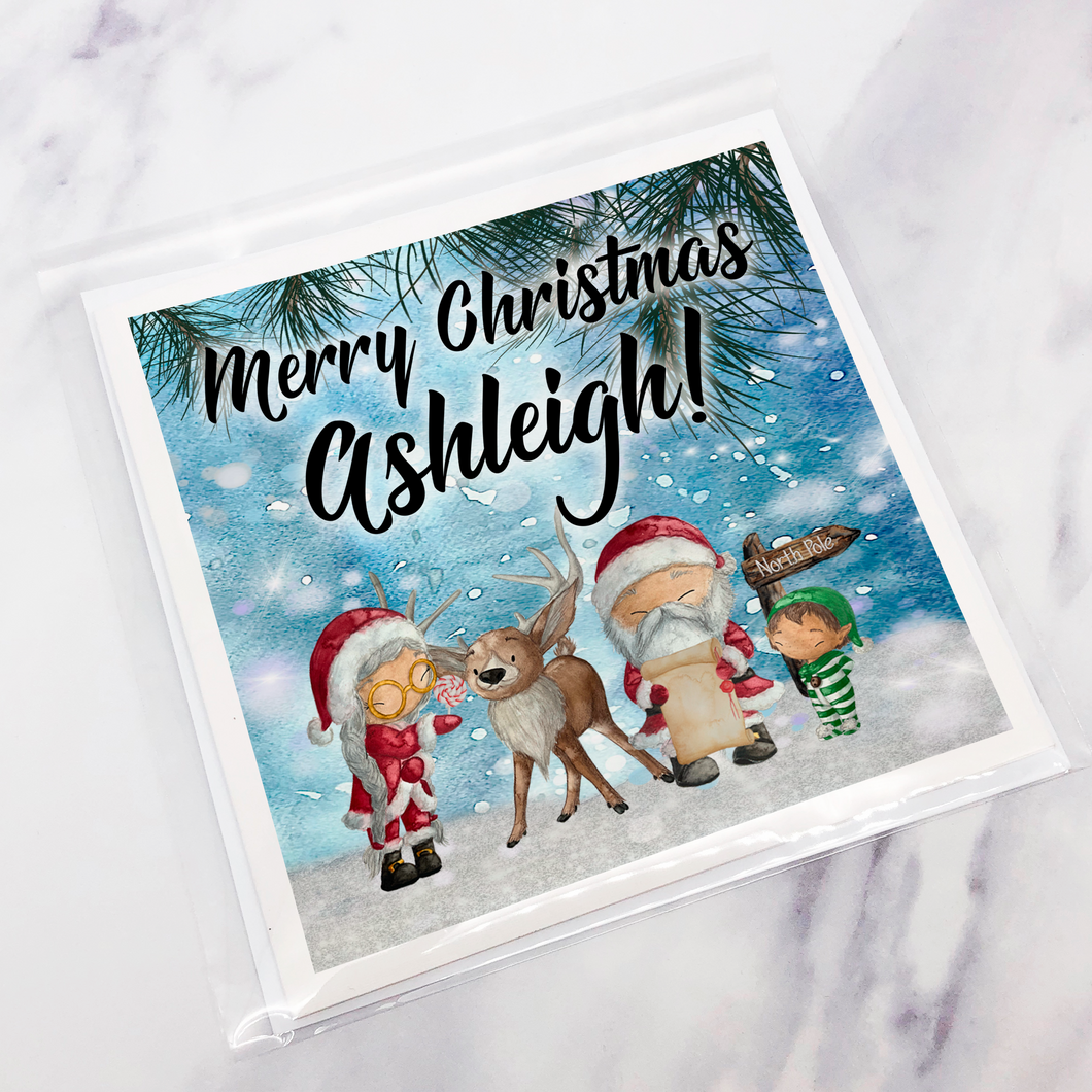 Christmas Scene Personalised Card