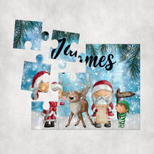 Load image into Gallery viewer, Christmas Scene Personalised Jigsaw Various Sizes &amp; Pieces
