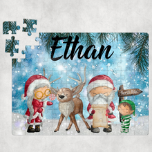 Load image into Gallery viewer, Christmas Scene Personalised Jigsaw Various Sizes &amp; Pieces
