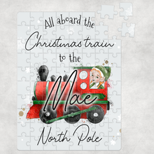 Load image into Gallery viewer, Christmas Train Personalised Jigsaw Various Sizes &amp; Pieces
