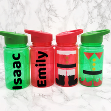 Load image into Gallery viewer, Santa or Elf Style Kids Christmas Water Bottle - Christmas - Molly Dolly Crafts

