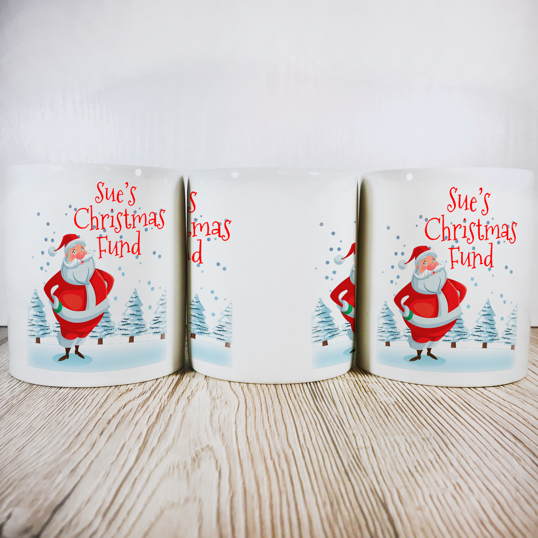 Personalised Christmas Fund Money Pot - Money Bank - Molly Dolly Crafts
