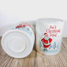 Load image into Gallery viewer, Personalised Christmas Fund Money Pot - Money Bank - Molly Dolly Crafts
