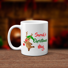 Load image into Gallery viewer, Personalised Rudolph Christmas Mug Version 2 - Mug - Molly Dolly Crafts
