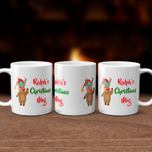 Load image into Gallery viewer, Personalised Rudolph Christmas Mug Version 3 - Mug - Molly Dolly Crafts

