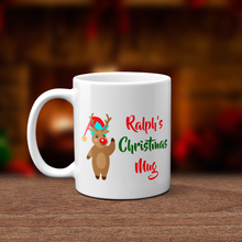 Load image into Gallery viewer, Personalised Rudolph Christmas Mug Version 3 - Mug - Molly Dolly Crafts
