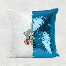 Load image into Gallery viewer, Circus Alphabet Watercolour Mermaid Sequin Cushion

