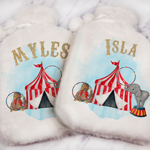 Load image into Gallery viewer, Circus Personalised Hot Water Bottle Cover
