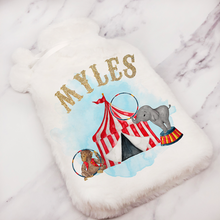Load image into Gallery viewer, Circus Personalised Hot Water Bottle Cover
