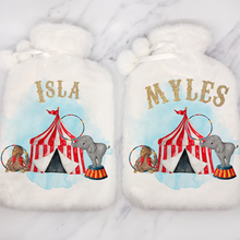 Load image into Gallery viewer, Circus Personalised Hot Water Bottle Cover
