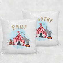 Load image into Gallery viewer, Circus Personalised Mermaid Sequin Cushion
