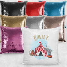 Load image into Gallery viewer, Circus Personalised Mermaid Sequin Cushion
