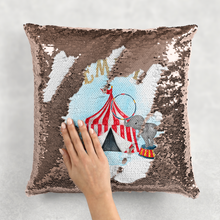 Load image into Gallery viewer, Circus Personalised Mermaid Sequin Cushion
