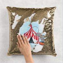 Load image into Gallery viewer, Circus Personalised Mermaid Sequin Cushion
