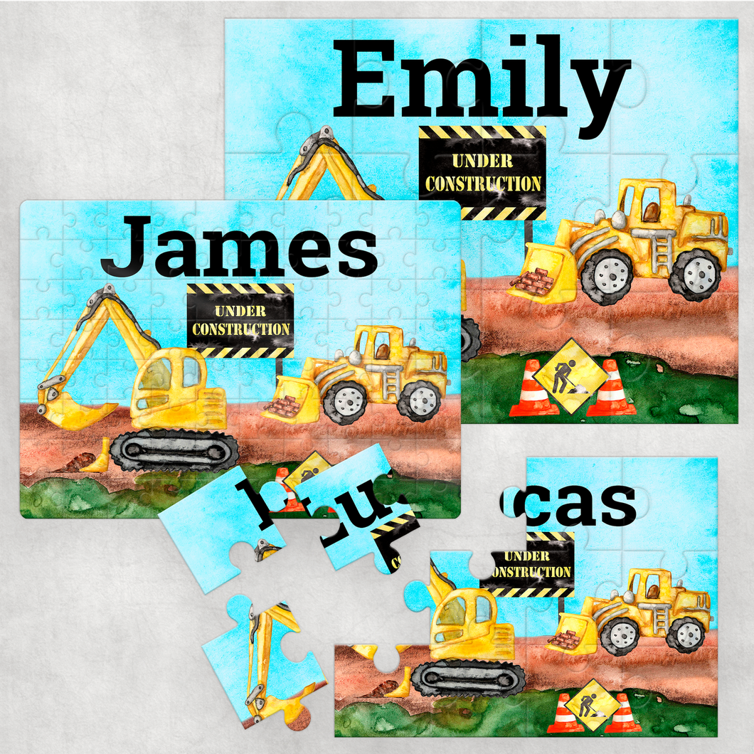 Construction Digger Jigsaw Various Sizes & Pieces