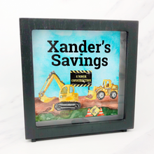 Load image into Gallery viewer, Construction Personalised Money Box Frame
