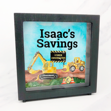 Load image into Gallery viewer, Construction Personalised Money Box Frame
