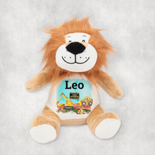 Load image into Gallery viewer, Construction Personalised Stuffed Toy
