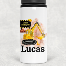 Load image into Gallery viewer, Construction Personalised Aluminium Straw Water Bottle 650ml
