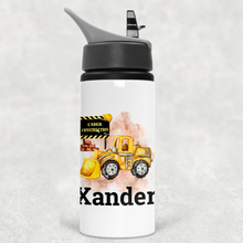 Load image into Gallery viewer, Construction Personalised Aluminium Straw Water Bottle 650ml
