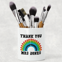 Load image into Gallery viewer, Teacher Crayon Rainbow Watercolour Pencil Make Up Caddy
