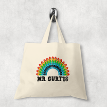 Load image into Gallery viewer, Crayon Rainbow Teacher Thank You Gift Tote Bag
