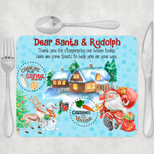 Load image into Gallery viewer, Dear Santa &amp; Rudolph Christmas Eve Santa&#39;s Treats Placemat
