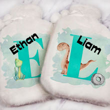 Load image into Gallery viewer, Dino Alphabet Personalised Hot Water Bottle Cover
