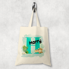 Load image into Gallery viewer, Dino Alphabet Watercolour Tote Bag
