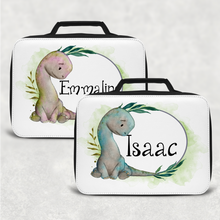 Load image into Gallery viewer, Dinosaur Personalised Insulated Lunch Bag
