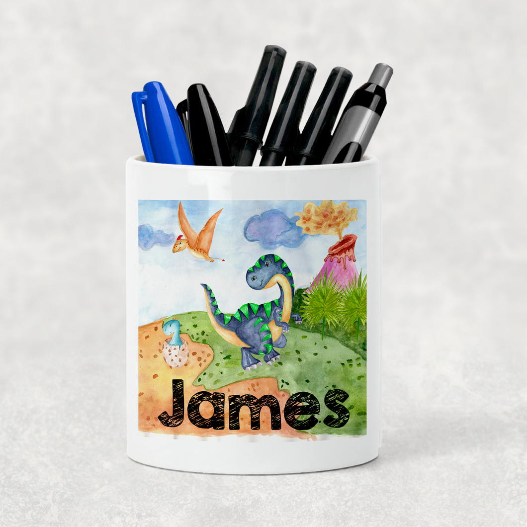 Dinosaur Watercolour Pencil Caddy