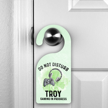 Load image into Gallery viewer, Personalised Gamer Do Not Disturb Room Door Hanger Gaming in Process
