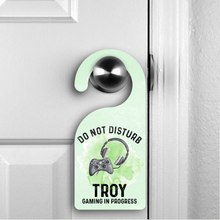 Load image into Gallery viewer, Personalised Gamer Do Not Disturb Room Door Hanger Gaming in Process
