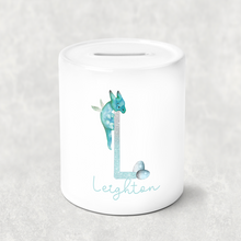 Load image into Gallery viewer, Dragon Alphabet Personalised Money Savings Pot
