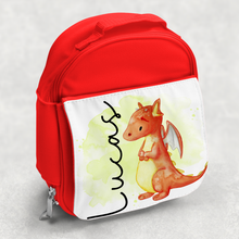 Load image into Gallery viewer, Dragon Personalised Kids Insulated Lunch Bag
