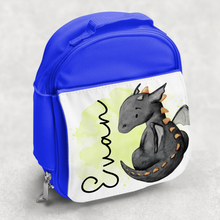 Load image into Gallery viewer, Dragon Personalised Kids Insulated Lunch Bag
