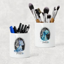 Load image into Gallery viewer, Dragon Watercolour Pencil Caddy / Make Up Brush Holder

