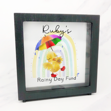 Load image into Gallery viewer, Duck Rainy Day Fund Personalised Money Box Frame
