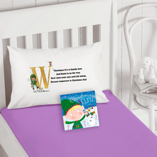 Load image into Gallery viewer, Elf Alphabet Personalised Christmas Eve Pillow Case &amp; Book
