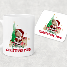 Load image into Gallery viewer, Santa Bear Tree Christmas Eve Mug and Coaster Set
