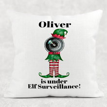 Load image into Gallery viewer, Elf Surveillance Christmas Cushion
