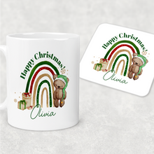 Load image into Gallery viewer, Elf Bear Christmas Eve Mug and Coaster Set
