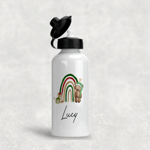 Load image into Gallery viewer, Elf Bear Rainbow Christmas Personalised Aluminium Water Bottle 400/600ml
