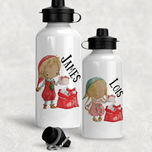 Load image into Gallery viewer, Elf Presents Personalised Christmas Aluminium Water Bottle 400/600ml
