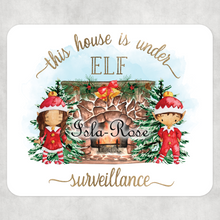 Load image into Gallery viewer, House is Under Elf Surveillance Christmas Dinner Placemat
