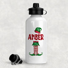 Load image into Gallery viewer, Elf Christmas Personalised Aluminium Water Bottle 400/600ml
