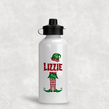 Load image into Gallery viewer, Elf Christmas Personalised Aluminium Water Bottle 400/600ml
