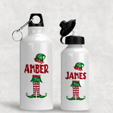 Load image into Gallery viewer, Elf Christmas Personalised Aluminium Water Bottle 400/600ml
