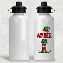 Load image into Gallery viewer, Elf Christmas Personalised Aluminium Water Bottle 400/600ml
