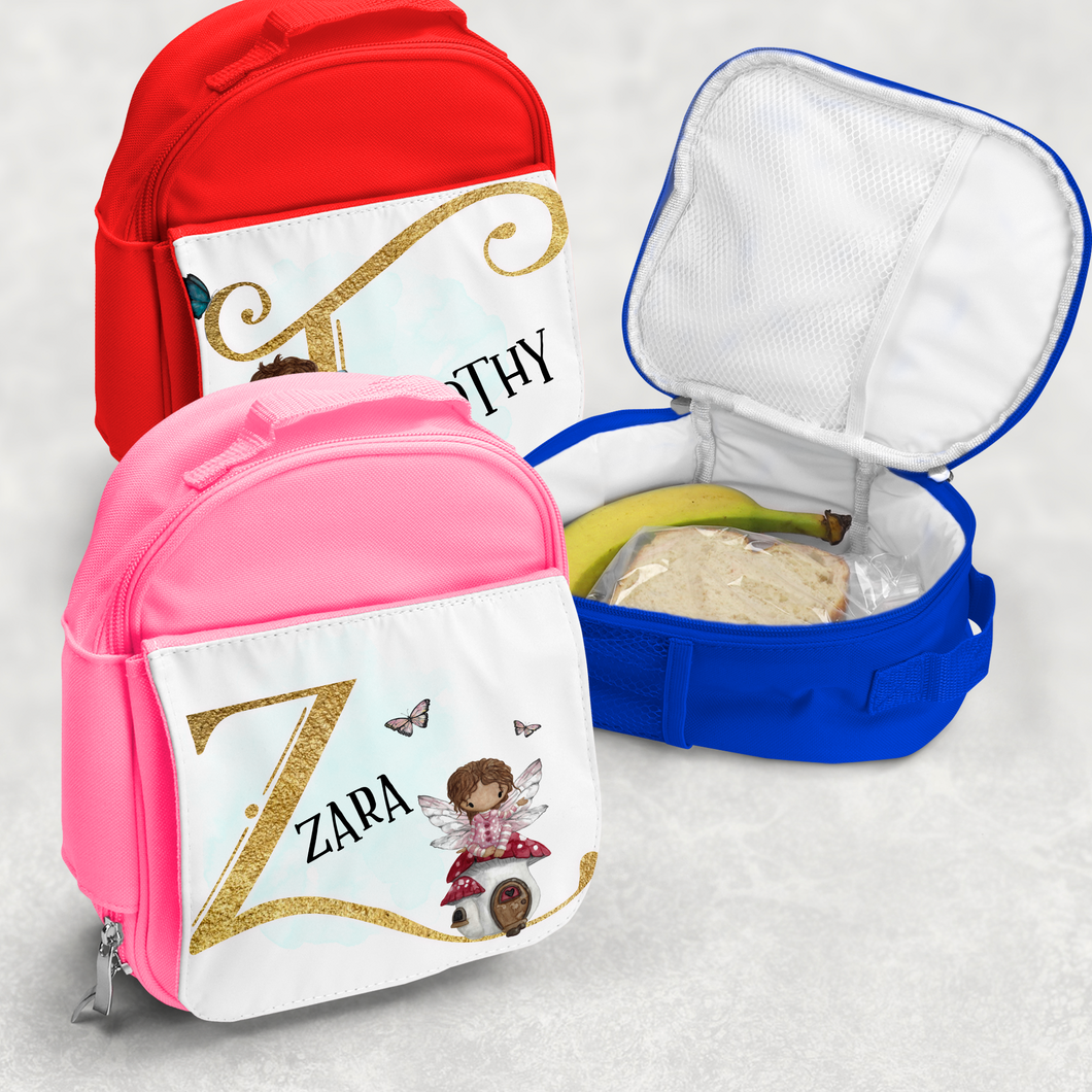 Fairy Alphabet Personalised Kids Insulated Lunch Bag